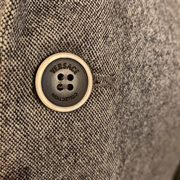 Versace Collection Black & White Grid Silk/Wool Sport Coat - Picture 3 of 14